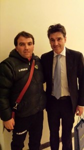 Innocenzo Natiello a Coverciano con l'ex arbitro internazionale Massimo Busacca