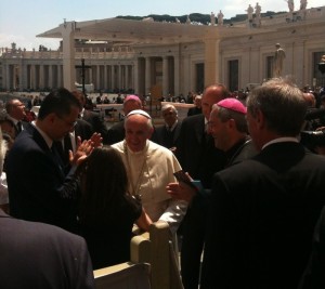 Il presidente della Regione Basilicata, Marcello Pittella, da Papa Francesco a Roma