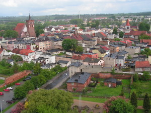Una veduta di Brodnica, città polacca